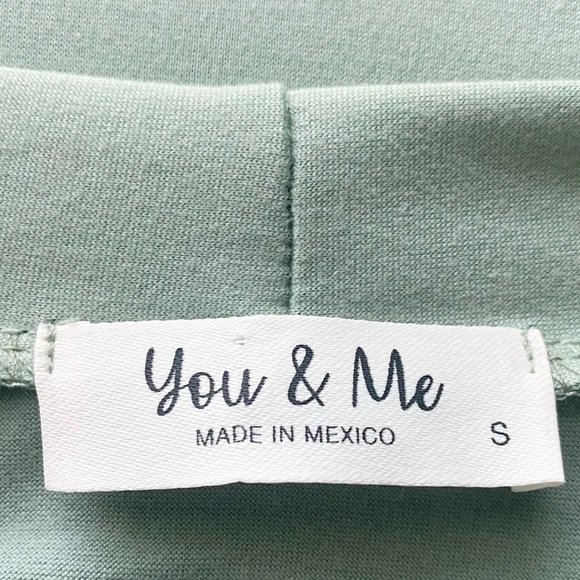 You & Me Short Sleeve Open Front Cardigan w/Pockets Women’s S (4/6) Sage - Picture 10 of 11